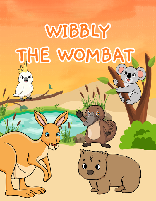 Refreshed 
The classic Wibbly The Wombat story written by Jayne Heskitt. 
Meet Wibbly and his outback friends. journey with Wibbly as he experiences his Early Warning Signs. Be part of Wibbly's adventure as he tries to get help from someone on his safety network.

Part of the Outback Safe Adventures Series 
 Reprinted with permission 